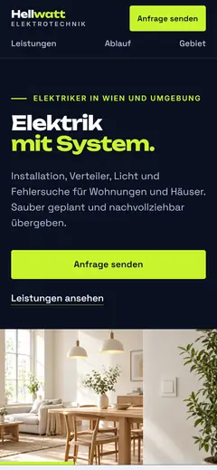 Dieselbe Beispielseite am Handy